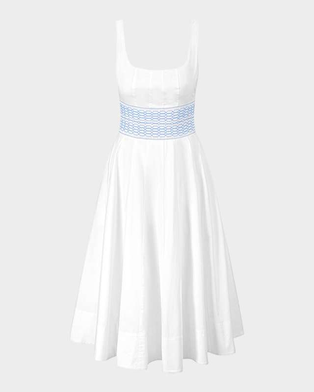 Rig Embroidered Cotton Midi Dress